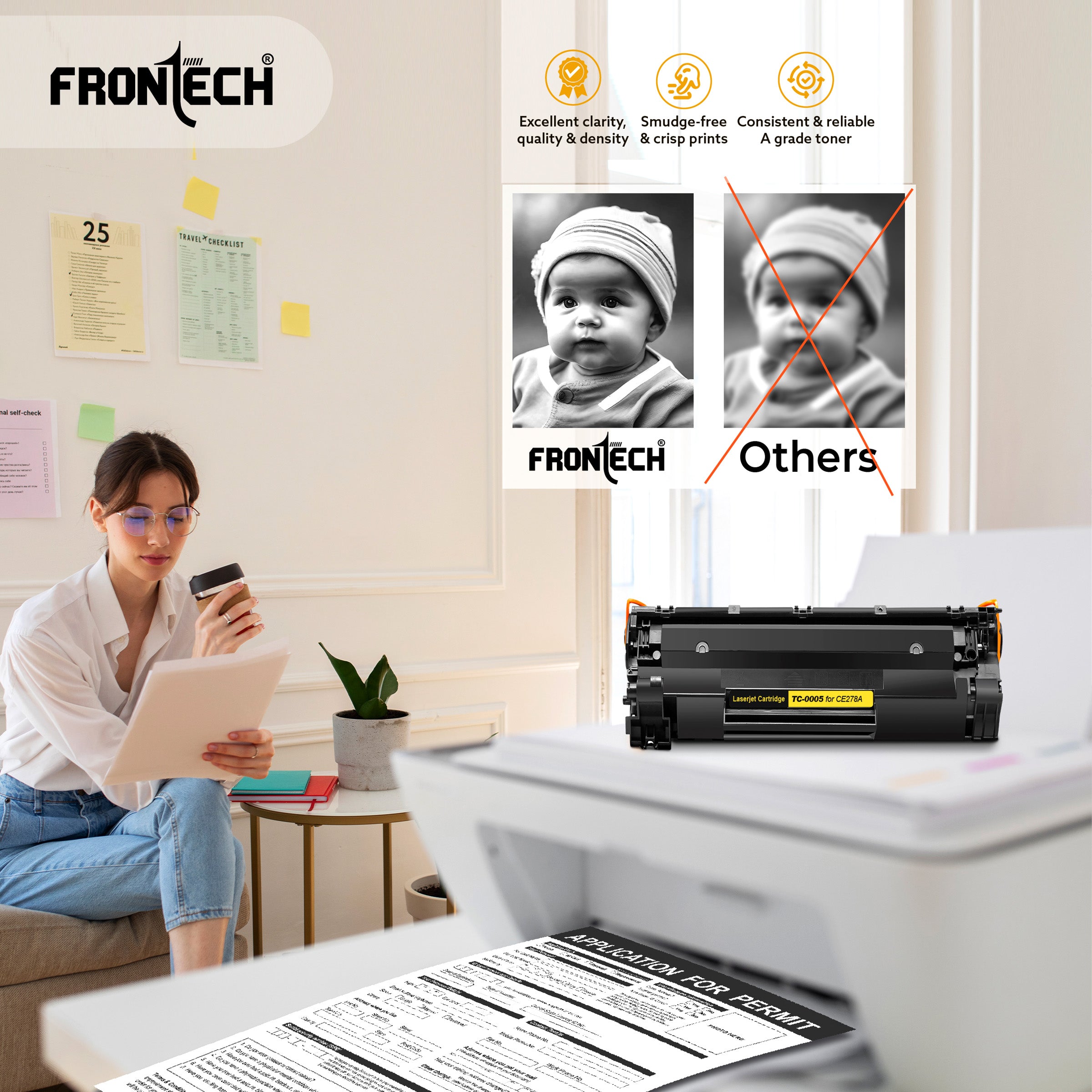 Frontech CE278A Toner Cartridge | Compatible with HP LaserJet P1560-MF4752 Series (TC-0005) Frontech CE278A Toner Cartridge | Compatible with HP LaserJet P1560-MF4752 Series (TC-0005)